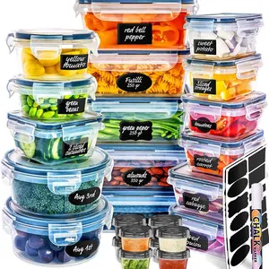 TOPAA 24-Pack BPA-Free Plastic Food Storage Containers with Lids - Leakproof, Airtight, Reusable Set for Kitchen Organization,Lunchbox,Meal Prep Containers for Summer, Snack Box Container,Kitchen Gadgets,Outdoor BBQ Utensils