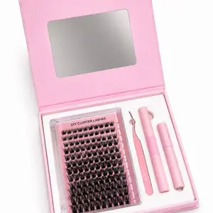 Lash cluster kit with built in mirror