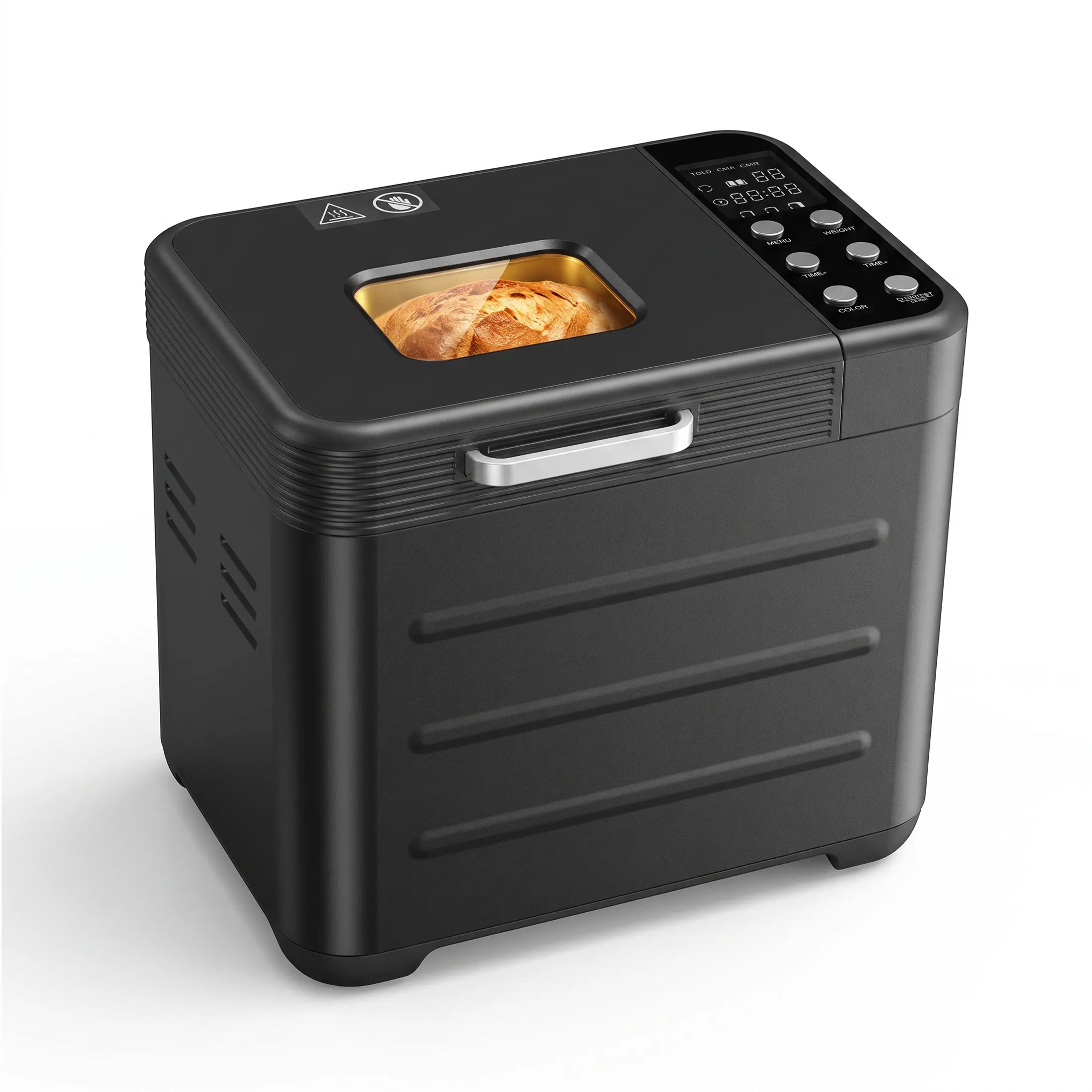 Bread Maker Machine with 12 Menu Options, 3 Loaf Sizes up to 2 lb, 3 Crust Settings, Removable Baking Pan & Kneading Paddle