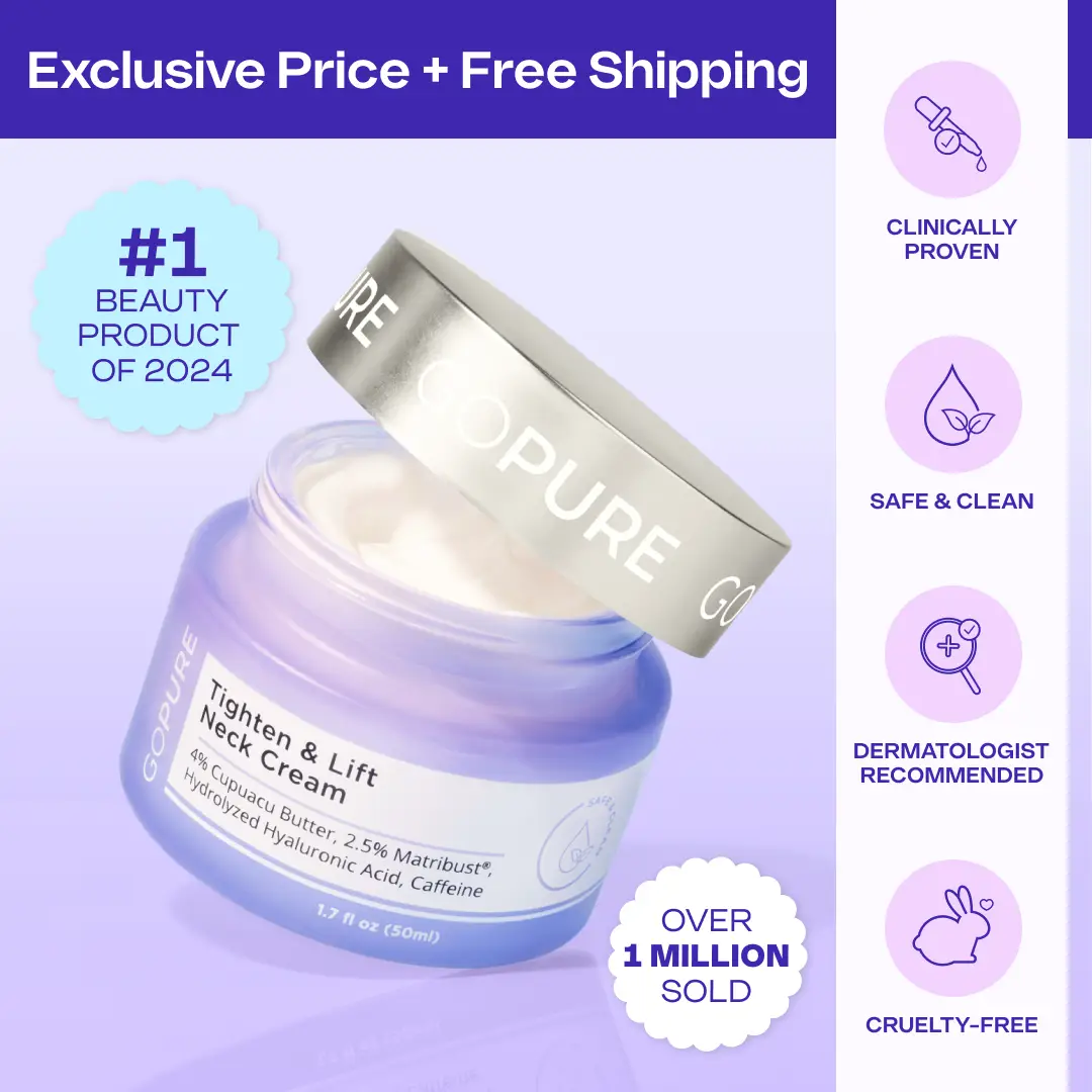 GOPURE Neck Cream Tighten & Lift Firming Cream for Crepey Skin