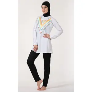 Egyptian Style Embroidered Swimwear Burkini Three Piece Set