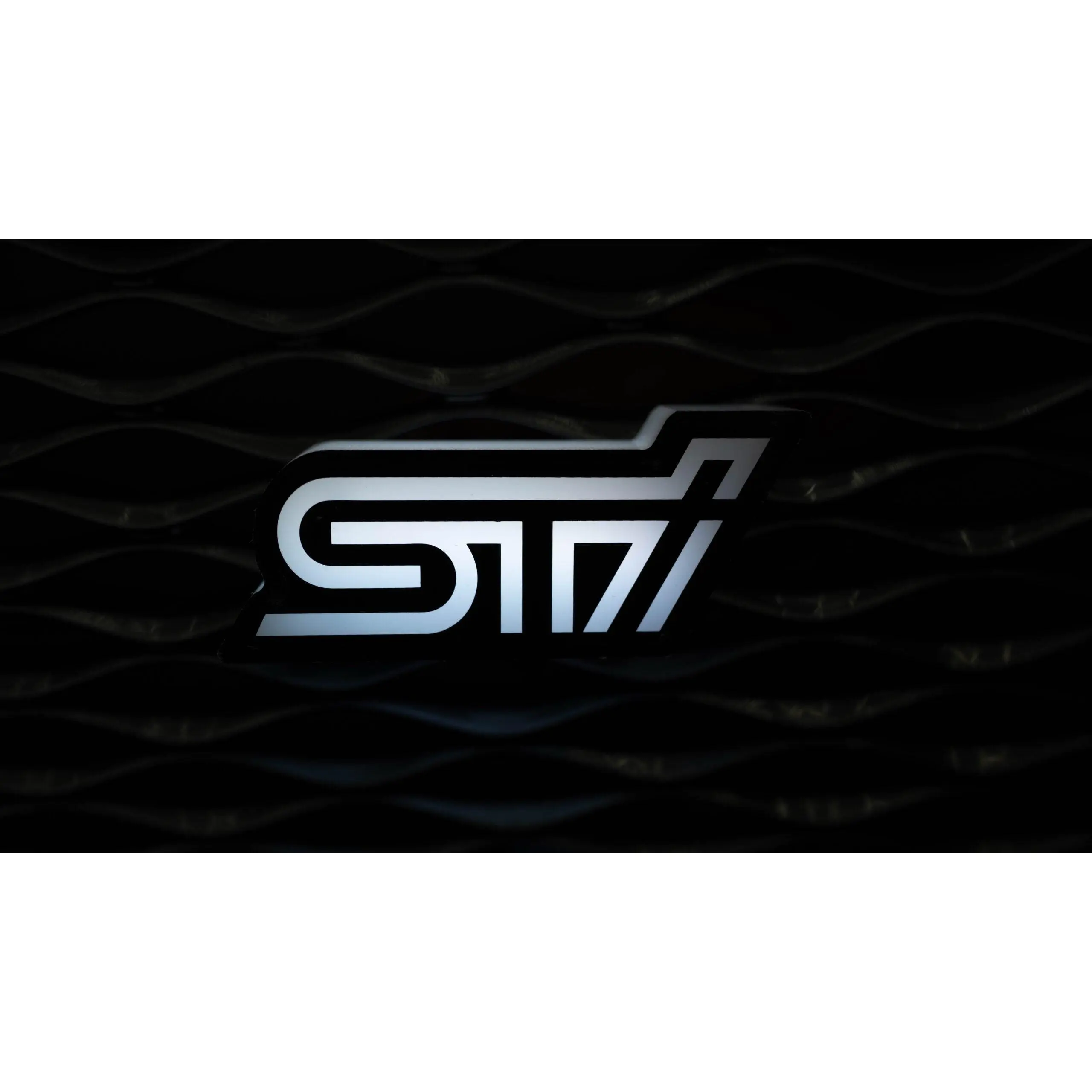 Flow Series STI LED Badge - Habibis Carbon Car Stickers, Weatherproof LED Lights, RGB Colors, App or Remote Controlled Car Vehicle Decoration Exterior Accessory