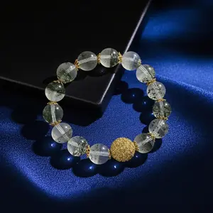 1pc Elegant Green Phantom Crystal Bracelet with Delicate Ball Charm, Handmade Men's and Women's Fashion Jewellery, Secret Message Jewelry Gifts from the Elf, Ideal For Daily Wear Or Special Occasions for Giving to Friends/Loved/Family