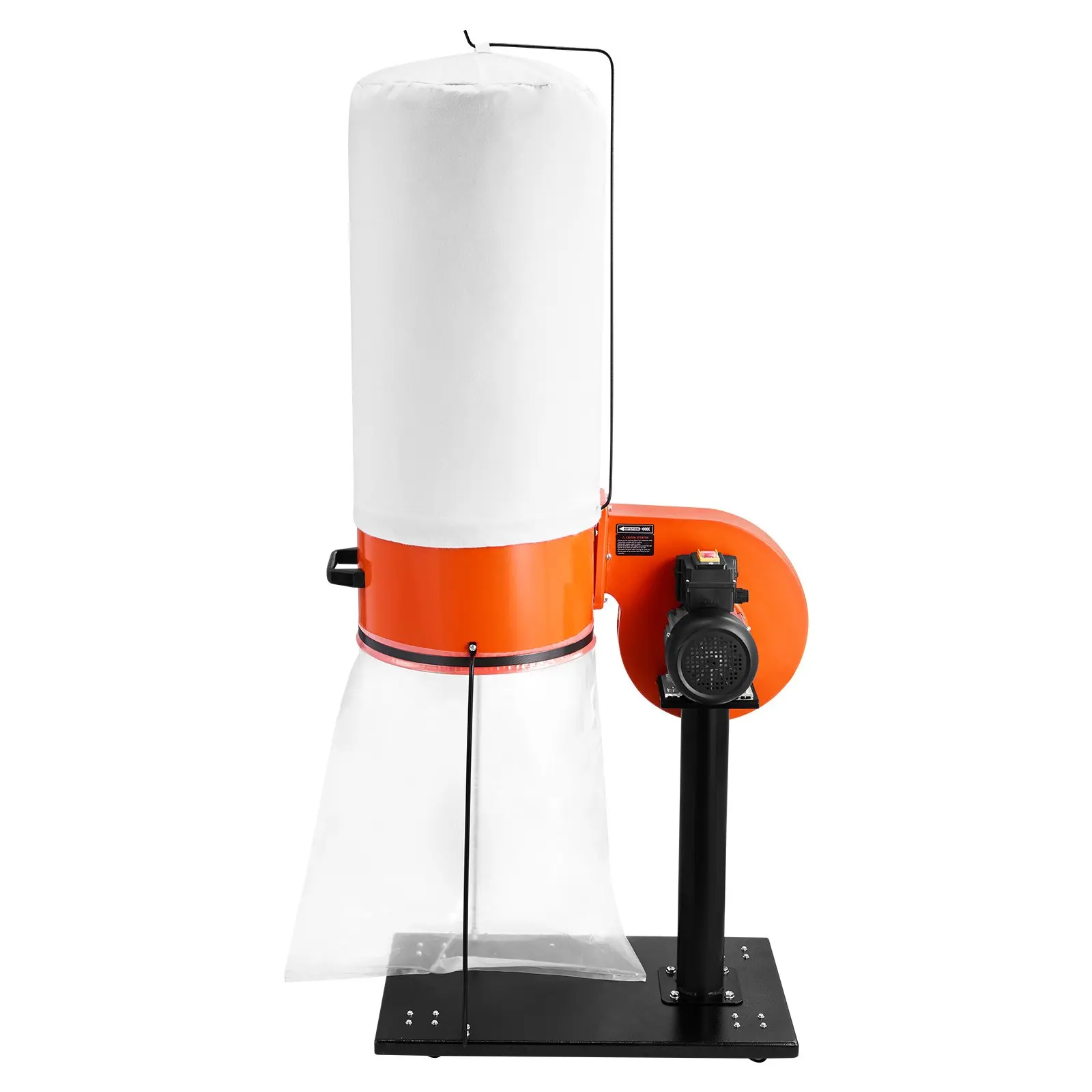 VEVOR DC100 Model Dust Collector, 800 CFM 2.5 Micron Vortex Cone System, 1HP Rolling Sawdust Collector for Woodworking Tasks, 16 Gal/60L Bag + Caster Set, 3400 RPM High Speed with Filter Bag