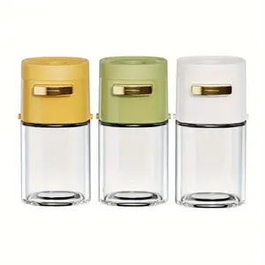 3pcs Measuring Salt and Pepper Shaker, Measuring Spice Shaker, Quantitative Seasoning Shaker, Salt Shaker, Pepper Bottle, Spice Jar, Salt Bottle, Salt and Pepper Bottle, Kitchen Accessories
