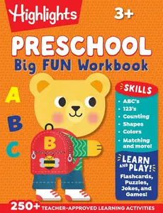 Preschool Big Fun Workbook: 256-Page Preschool Learning Workbook, Practice Math, Writing, Shapes and More with Puzzles and Activities for Preschoolers