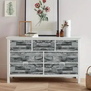 Imitation Stone Pattern Self-adhesive Decorative Wallpaper, 1 Roll Waterproof Removable Wallpaper, Furniture Refurbishment Wallpaper, Aesthetic Wallpaper