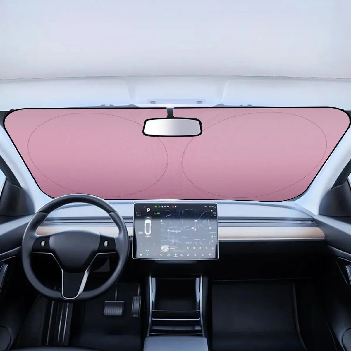 Car Windshield Sunshade Pink  Front Auto Sun Shield Shade Visor Vehicle Accessories Fit for Sedan and SUV, 59*27.6 inch & 63*33.5 inch
