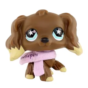 Pet Shop Cocker Spaniel Dog Puppy Collectible Animal Action Figures Bobble Head Play Pack for Mini Pet Shop Collectable