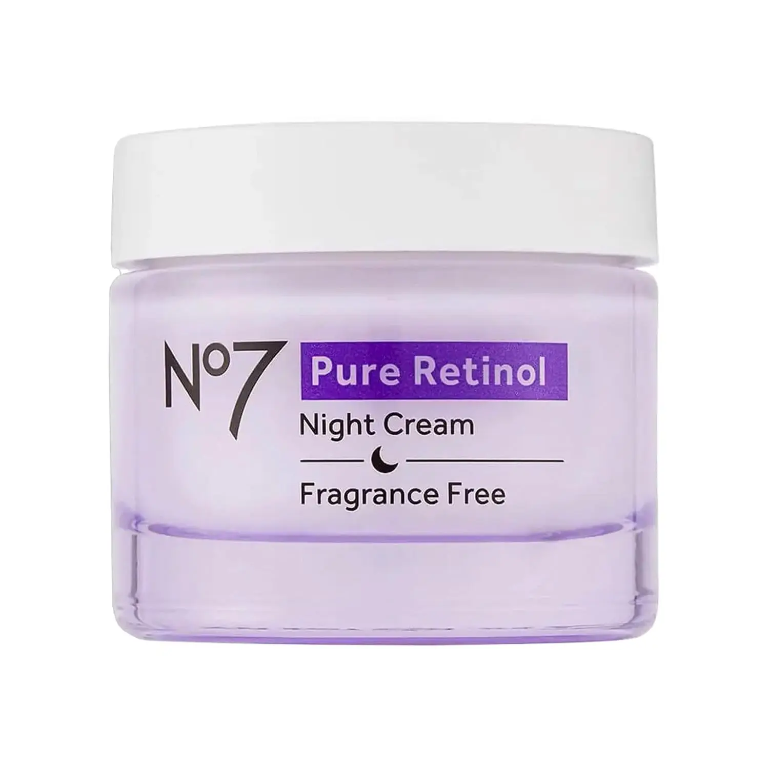 No7 Pure Retinol Night Repair Cream for Face and Neck, Fragrance Free Moisturizer with Shea Butter, 50 mL / 1.69 fl oz