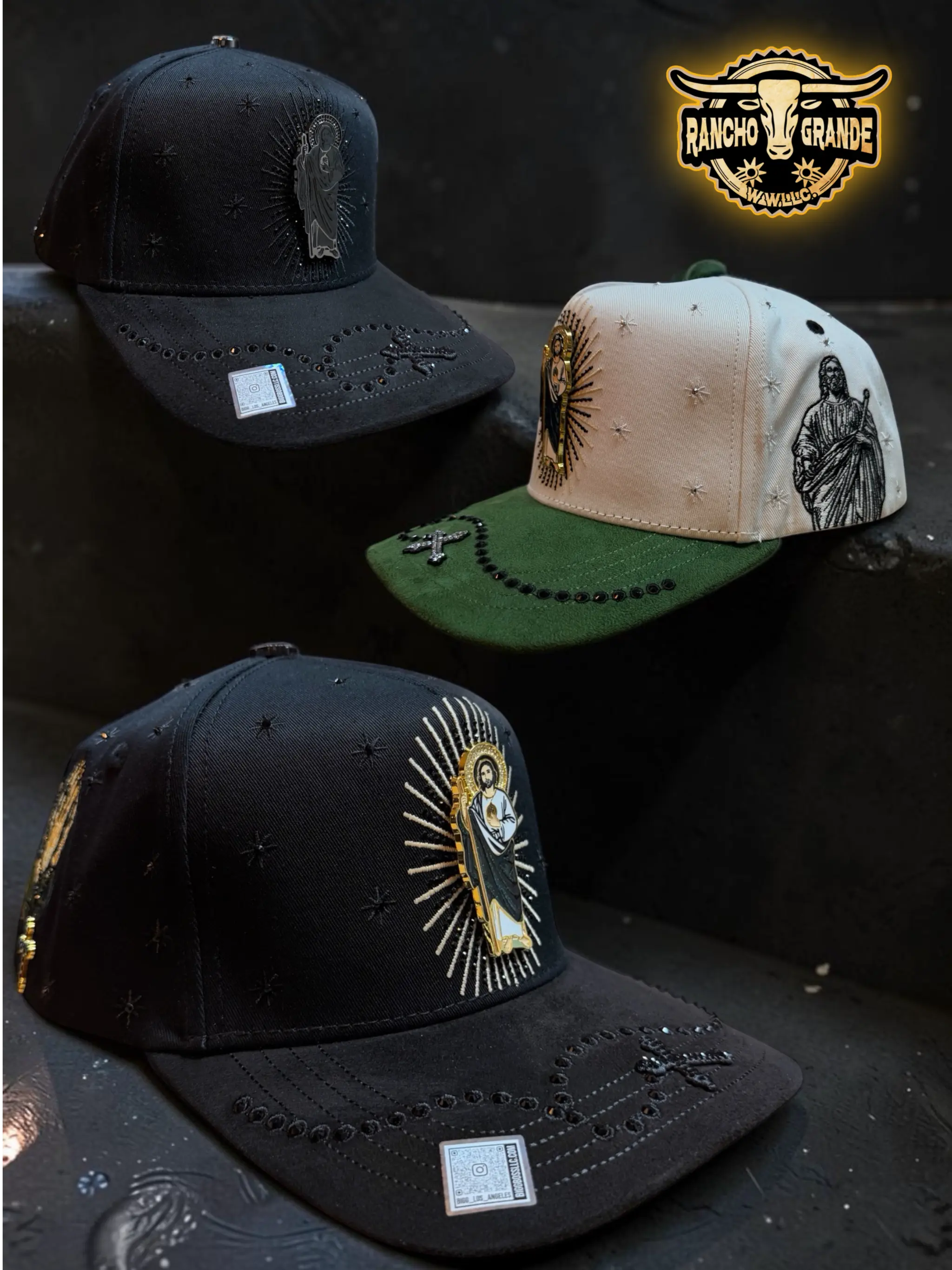 San Judas Tadeo Gorras / Hats / Snapback Caps / Bigg Boss with AUNTHENTICATE TAP