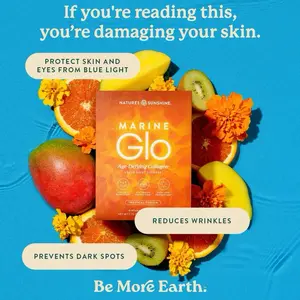 NEW! Marine Glo Collagen-Reduce Wrinkles, Defend Eyes & Skin Against Blue Light Damage - 30 Stick Packs