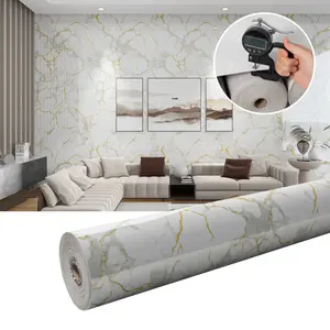 Marble Tile Wall Stickers, Self-Adhesive Waterproof Wallpaper, Anti-Static Xpe Material, Easy Home Installation, Suitable for Kitchen & Bathroom