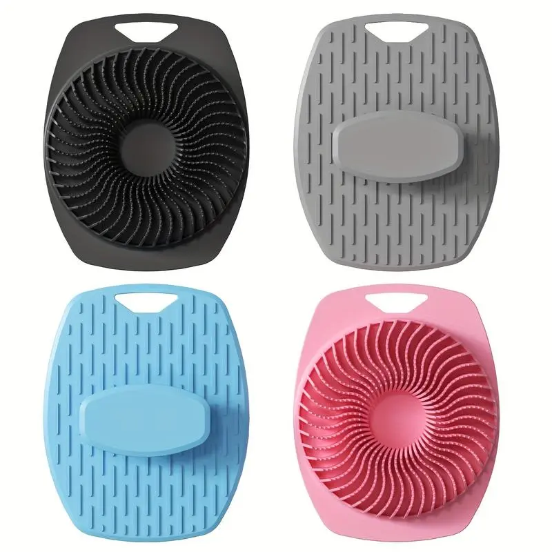 Silicone Body Scrubber Shower Brush - Round Waterproof Bath Cleansing Tool, Hygienic Alternative to Loofah Sponge for Deep Cleaning & Soft Skin, Christmas Gift