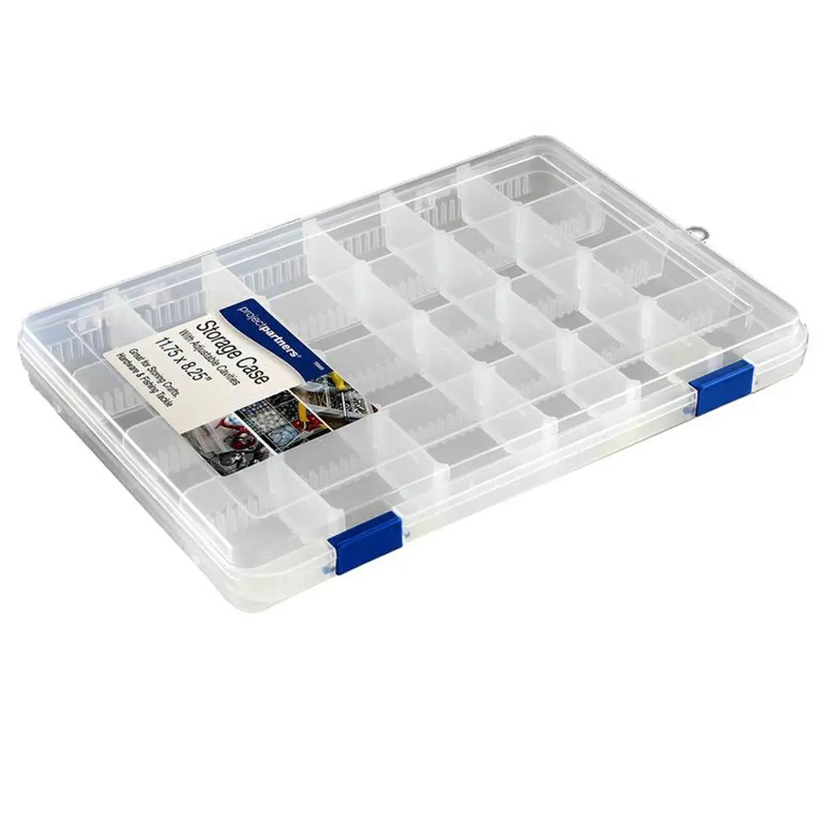 Project Partners 70505 11.75 x 8.25 in. Clear Plastic Adjustable Storage Box