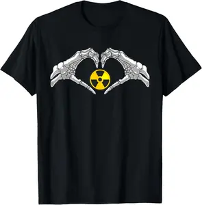 100%cotton Funny Radioactive Gift For Men Cool Nuclear Biohazard Logo T-Shirt