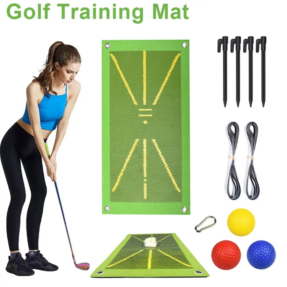 11PCS Golf Swing Training Mat Set – Swing Correction Tool, Indoor Golf Practice, Improve Swing Accuracy, Must-Have for Golf Beginners, Golf Training Aids, Golf Accessories, Golf Equipment