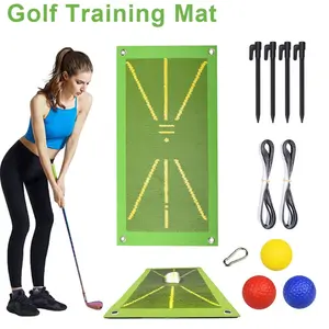 11PCS Golf Swing Training Mat Set – Swing Correction Tool, Indoor Golf Practice, Improve Swing Accuracy, Must-Have for Golf Beginners, Golf Accessories