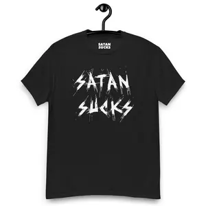 Satan Sucks Metal Logo Tee | Christian Heavy Metal Graphic T-Shirt