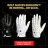 SKIVE Golf Premium Golf Gloves - 100% AAA Cabretta Leather | Cool Designs | Serious Grip, Feel, Performance | Golf Gloves for Men