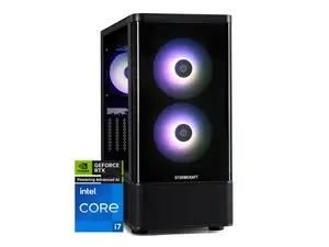 STORMCRAFT Gaming PC SKYHAWK PRO Intel Core i7-14700F NVIDIA GeForce RTX 5070 – AI Powered 32GB DDR5 6000MHz RGB 2TB NVMe SSD 850W PSU Windows 11 Home - SP1470FCC-570N1