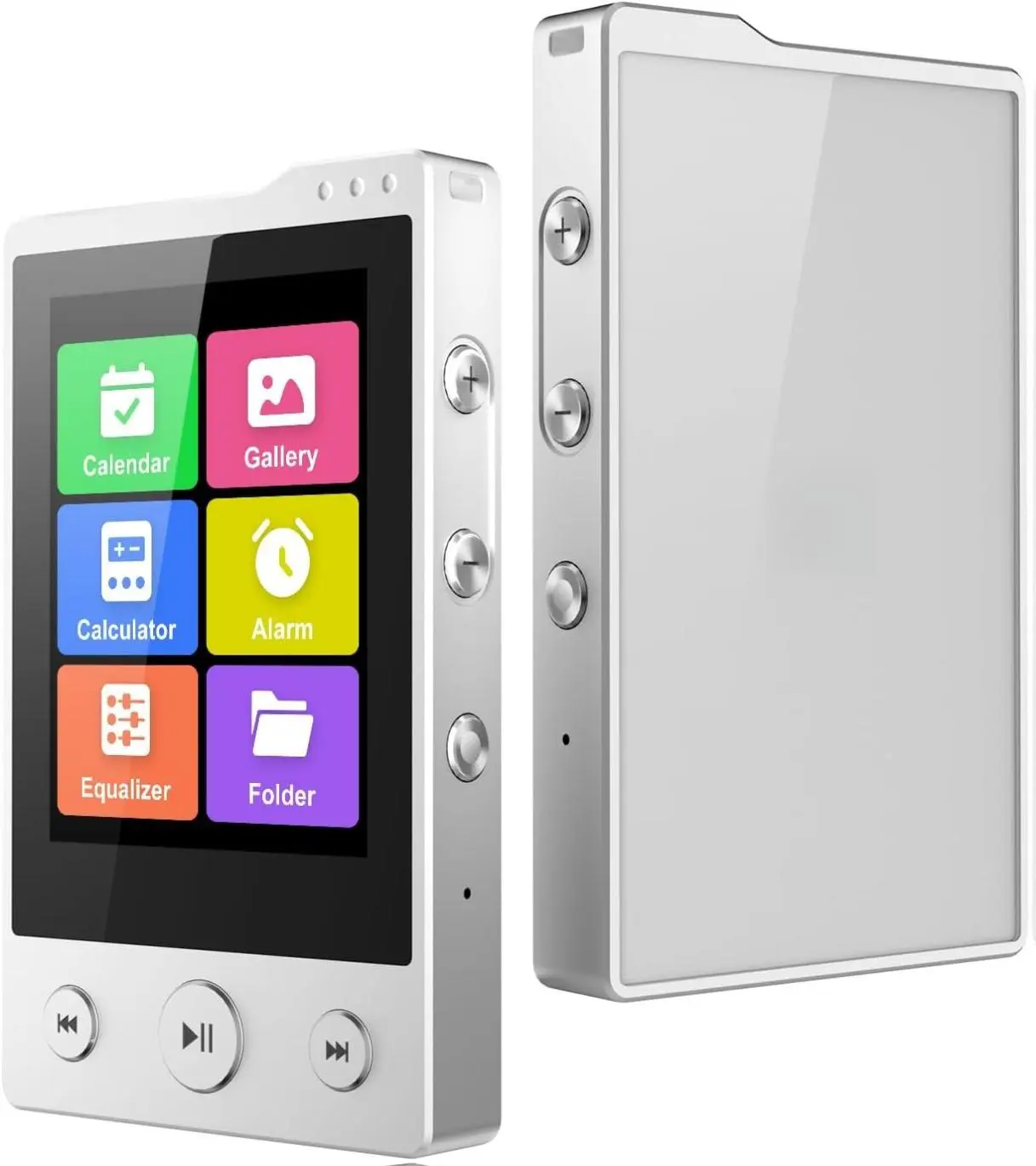 64GB MP3 Player with Speaker,Phinistec Portable Bluetooth Music Player with Built-in HD Speaker, Aluminum AlloyFM Radios,50 Hours Long Battery Life,HiFi Sound,2.4" Touchscreen,Up to 256GB