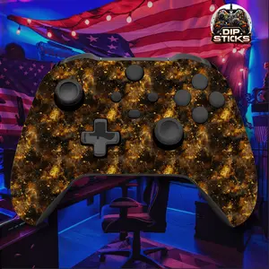 Golden Galaxy Design Hydro Dipped Gaming Decorative Cover