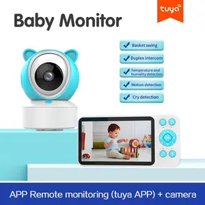 Baby Monitor with Doodle Smartphone Dual Use 5-inch Temperature Detection for Kids and Babies