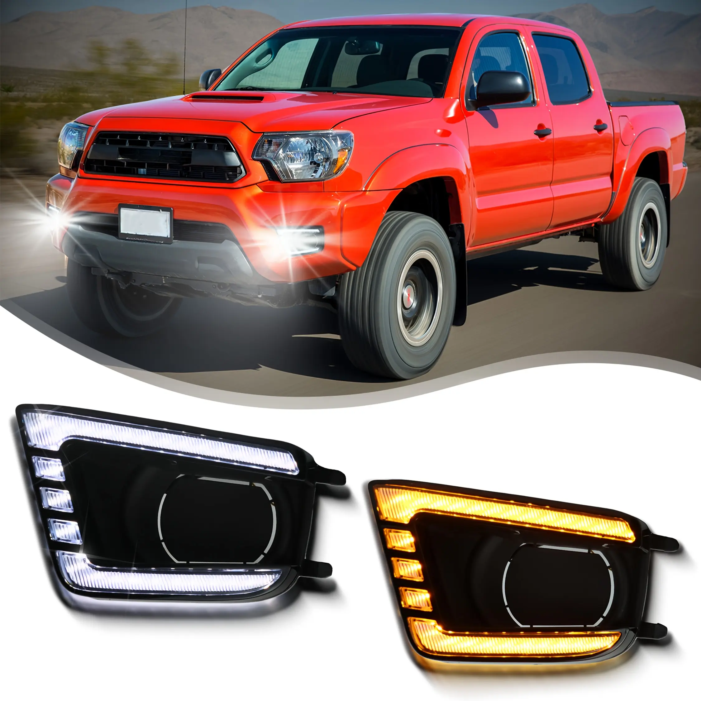 Automotive Headlight Cover Replacement Parts - 2-Piece Set for Toyota Tacoma 2012-2015, Easy Install, Seamless Fit, Optimal Lighting Performance