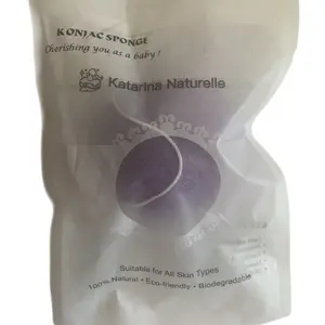 Katarina Skincare Konjac Sponge - Natural Exfoliating Facial Puff for Daily Gentle Cleansing - Compostable Plant-Based Fibers - Soft & Effective for Sensitive Skin - Refreshing & Hydrating Formula