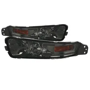 2005-2009 Ford Mustang Factory Style Bumper Lights (Chrome Housing/Smoked Lens)