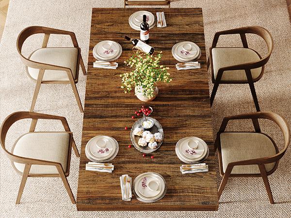 Tribesigns 63'' Modern Rectangular Dining Table for 4-6 with Geometric Relief, Wooden Dinner Table for Dining Room and Kitchen Home Decor Interior Tribesigns 63'' Modern Rectangular Dining Table for 4-6 with Geometric Relief, Wooden Dinner Table for Dining Room and Kitchen Home Decor Interior