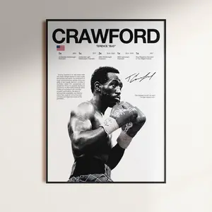 Terence Crawford Poster, Boxing Wall Print,  Boxer Poster, American Boxer, Gym Poster, Boxing Room Decor, Boxing Fan Gift