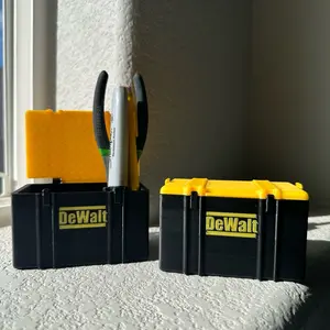 DeWalt Inspired Business Card / Trinket Holder | 3D Printed Replica | Stackable