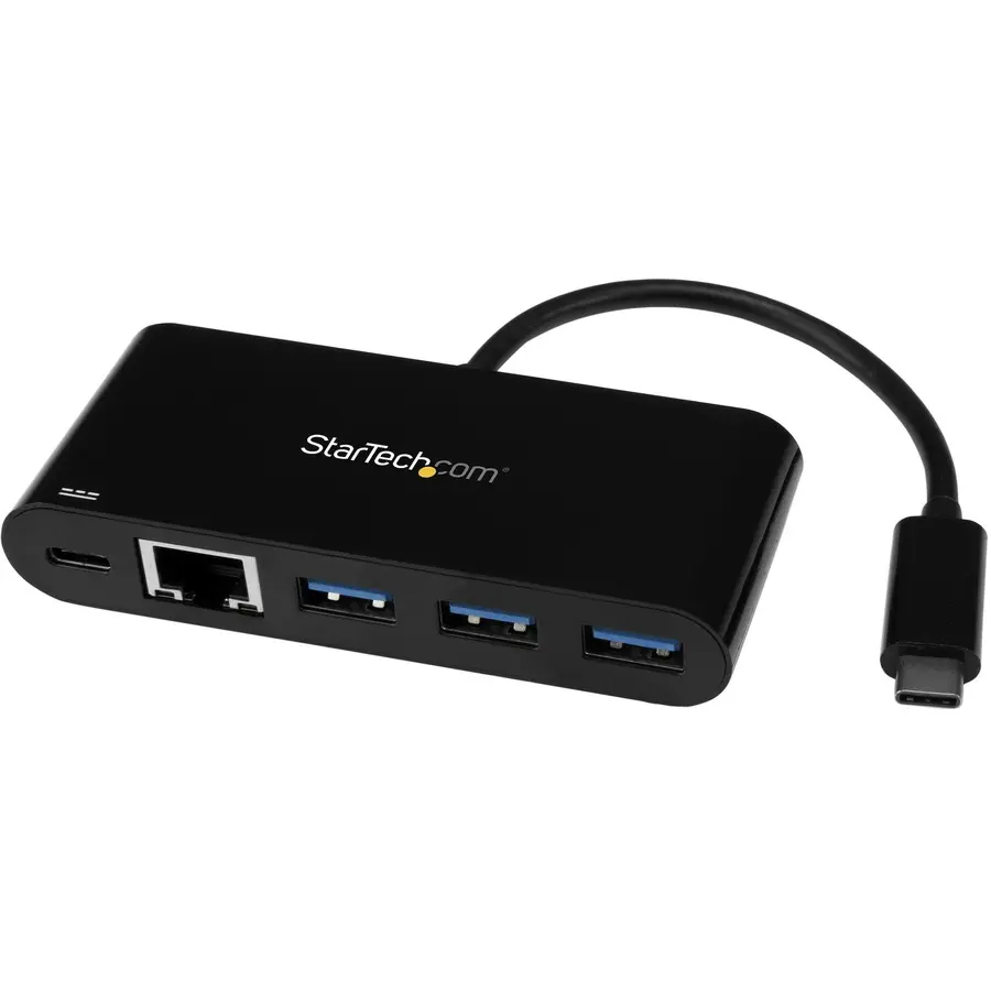 StarTech 3-Port USB-C Hub with Gigabit Ethernet and Power Delivery