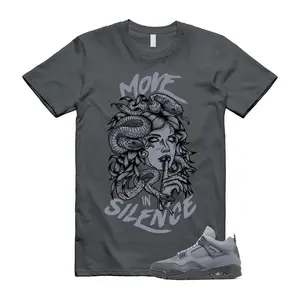 4 Wet Cement Smoke Iron Grey Retro SE T Shirt Match MIS Cotton Menswear Top Tshirt