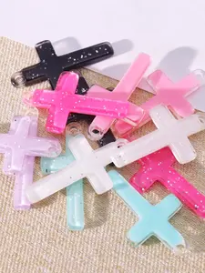 6pcs DIY earring pendant cross charms Jewelry necklace pendant for earrings diy Keychain parts