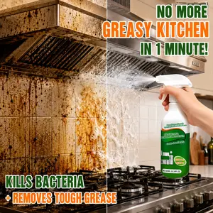 Kitchen Appliance Deep Cleaning Spray - Natural Enzyme Formula for Tough Grease & Bacteria