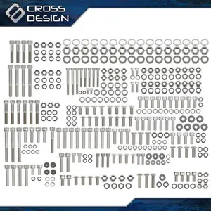 CROSSDESIGN 370PC Stainless Steel ATV Bolt Screw Nut Kit Fit For 87-06 Yamaha Banshee YFZ350