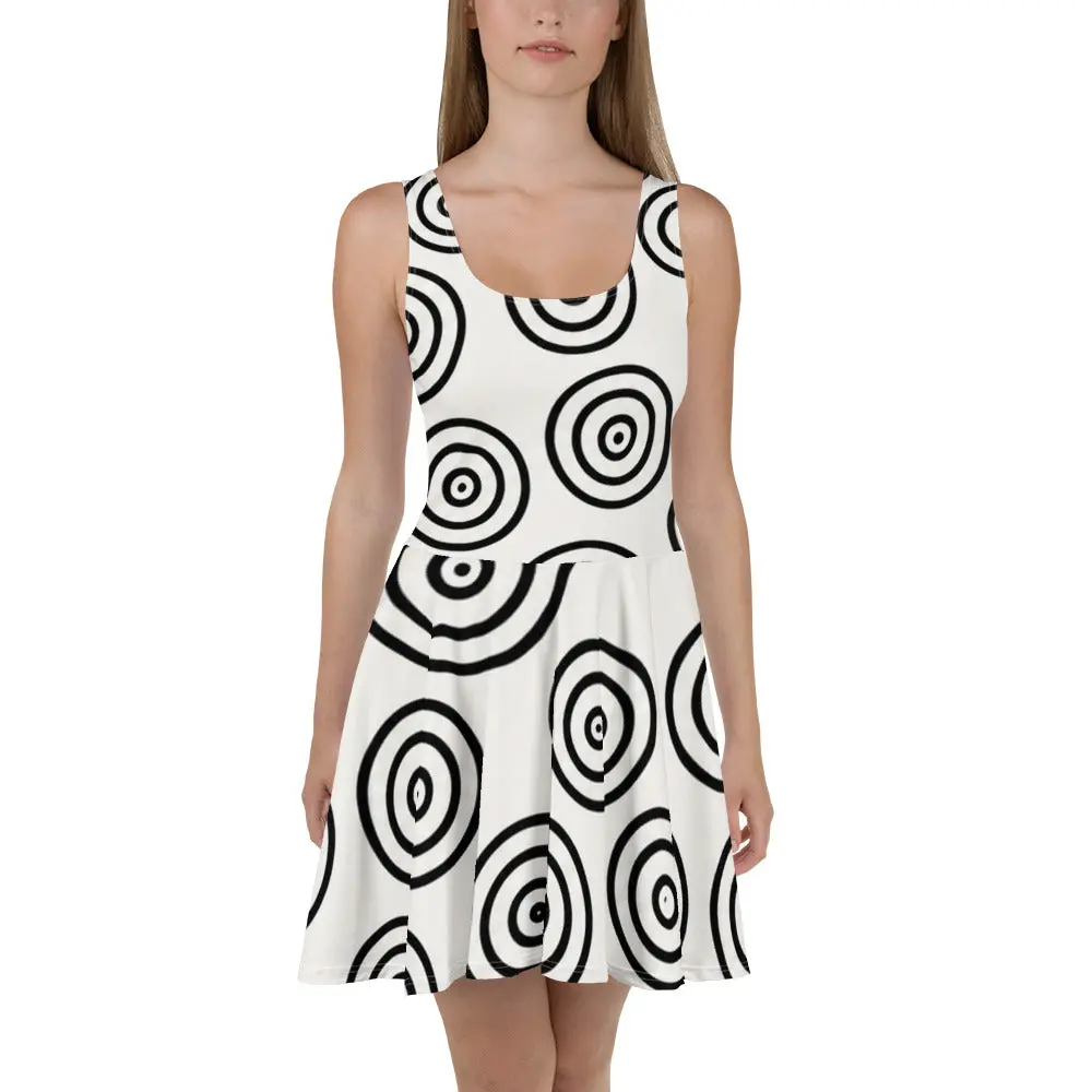 B&W Target Skater Dress