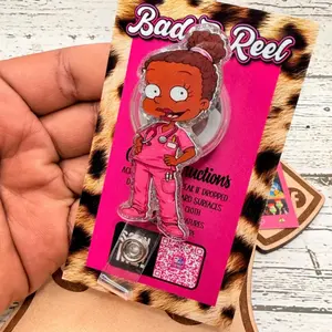 Social Worker, AMA, Registeration Front Desk , Nurse Glitter Badge Reel Funny Nurse ID Holder