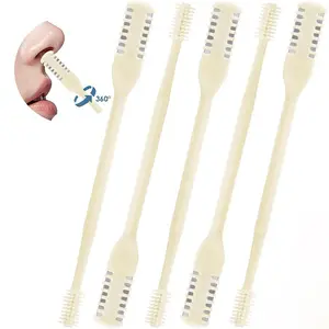 【DealsForYouDays】 5 Pcs Upgrade Portable Nose Hair Trimmer, 360° Rotating Double-Sided Nose Hair Remover for Men & Women, Travel-Friendly with Cleaning Brush, Perfect Gift Idea