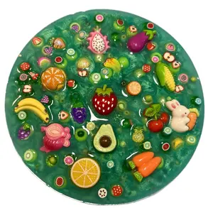 Handmade Farmer's Market Squishy Sensory Pad - Scented Bead-Filled Silicone Fidget for Skin Picking, Anxiety, Stress Relief, ADHD, OCD - 5" Portable & Durable Tactile Pad