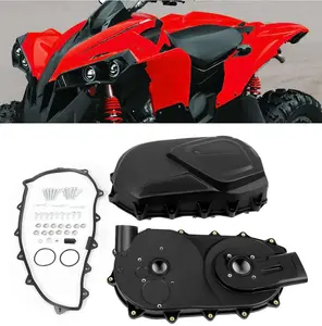 Inner & Outer Clutch Cover Compatible with 2006-2014 Can-Am Outlander Renegade 500 650 800 800R 1000 Bombardier Outlander 650 800 Black