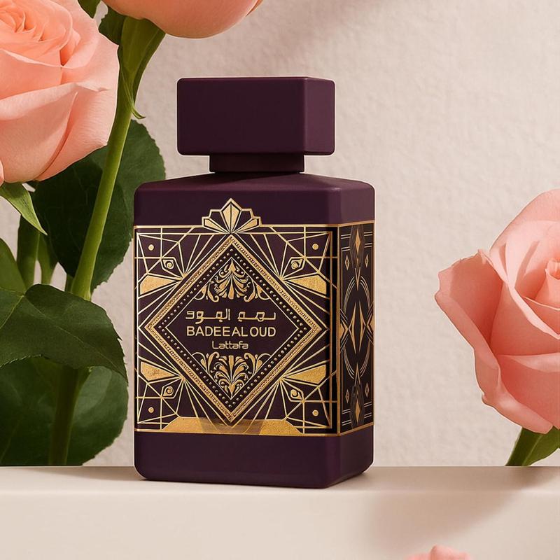 Lattafa Bade'e Al Oud Amethyst for Unisex Eau de Parfum Spray, 3.4 Ounce / 100 Ml Aromatic Woody Fragrance Floral Oriental Fragrance Amber Vanilla