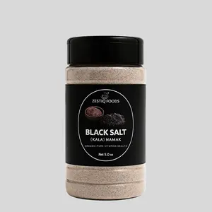Zestiq Foods Himalayan Black Salt (Kala Namak) Rock & Black Sea Salt For Cooking