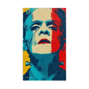 Bride of Frankenstein Golf Towel, His and Hers, Wedding Golf Gift, Halloween Hand Towel, Monster Lover Towel, colorful golf towel