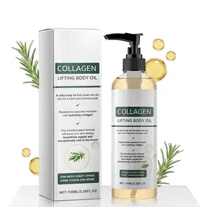 Collagen Firming Body & Facial Oil, Fast Absorbing Non Greasy Hydrating Skin Oil, Improves Skin Elasticity, Deep Moisturizing Anti-Aging Nourishing Serum Oil for Dry Skin, Daily Face Body Skin Care Treatment