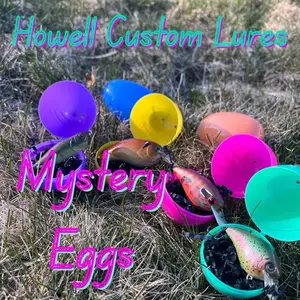 Howell Custom Lures Mystery Eggs - Custom Painted Crankbait or Swimbait Surprise Unique Angler Gift Random Tackle