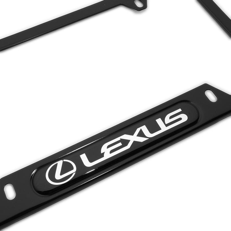 Black / Chrome Front or Rear Stainless Steel License Plate Frame Protect Cover Fit Lexus Decorate Accessories Gifts
